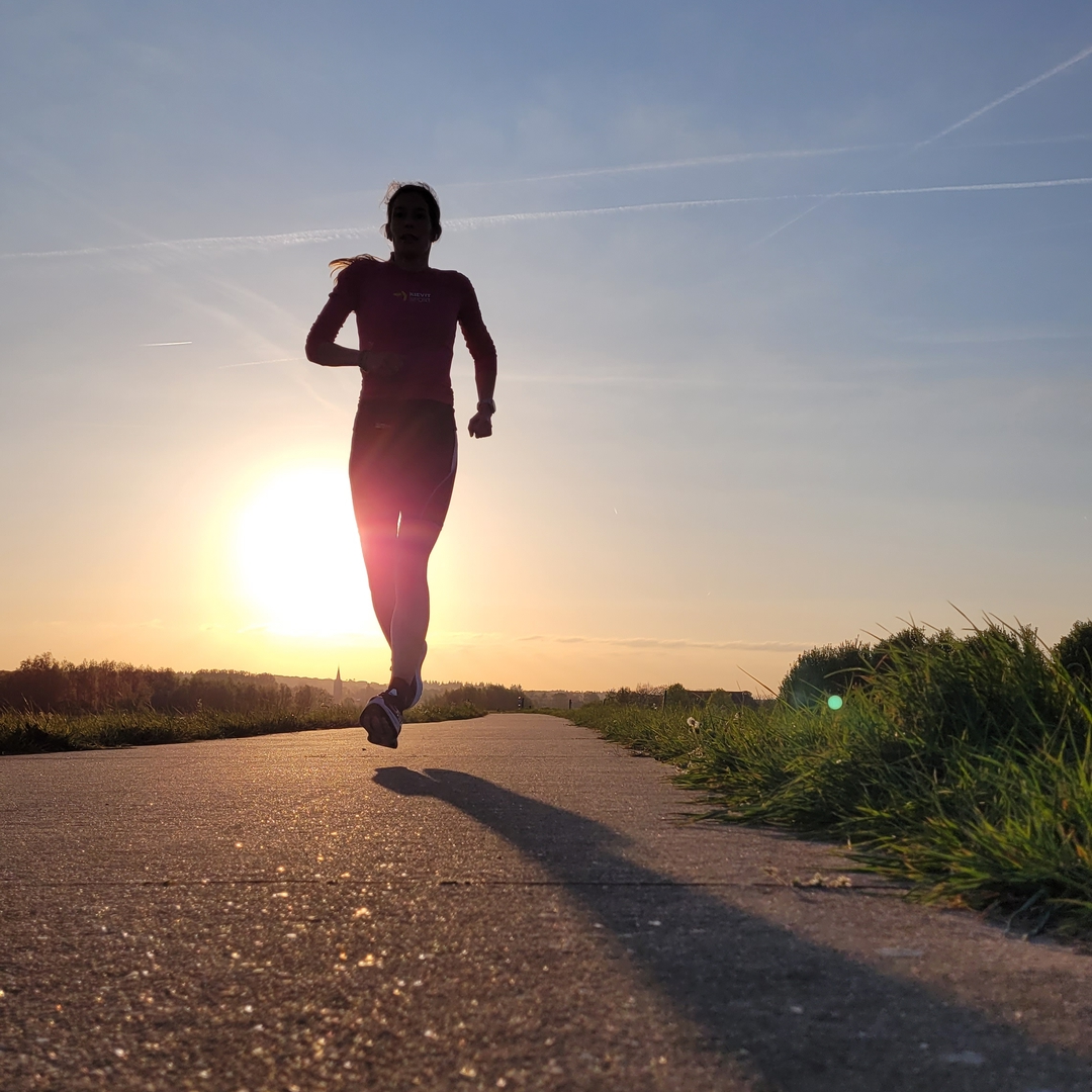 Marijke hardlopen op vakantie